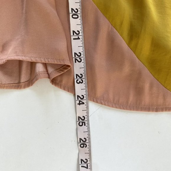 Loft Women's Top Petite PL Colorblock Blue Pink Yellow Halter Tank Blouse Flowy - Picture 8 of 10